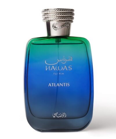 Rasasi Hawas Atlantis EDP 100 ml zili zaļš smaržu flakons