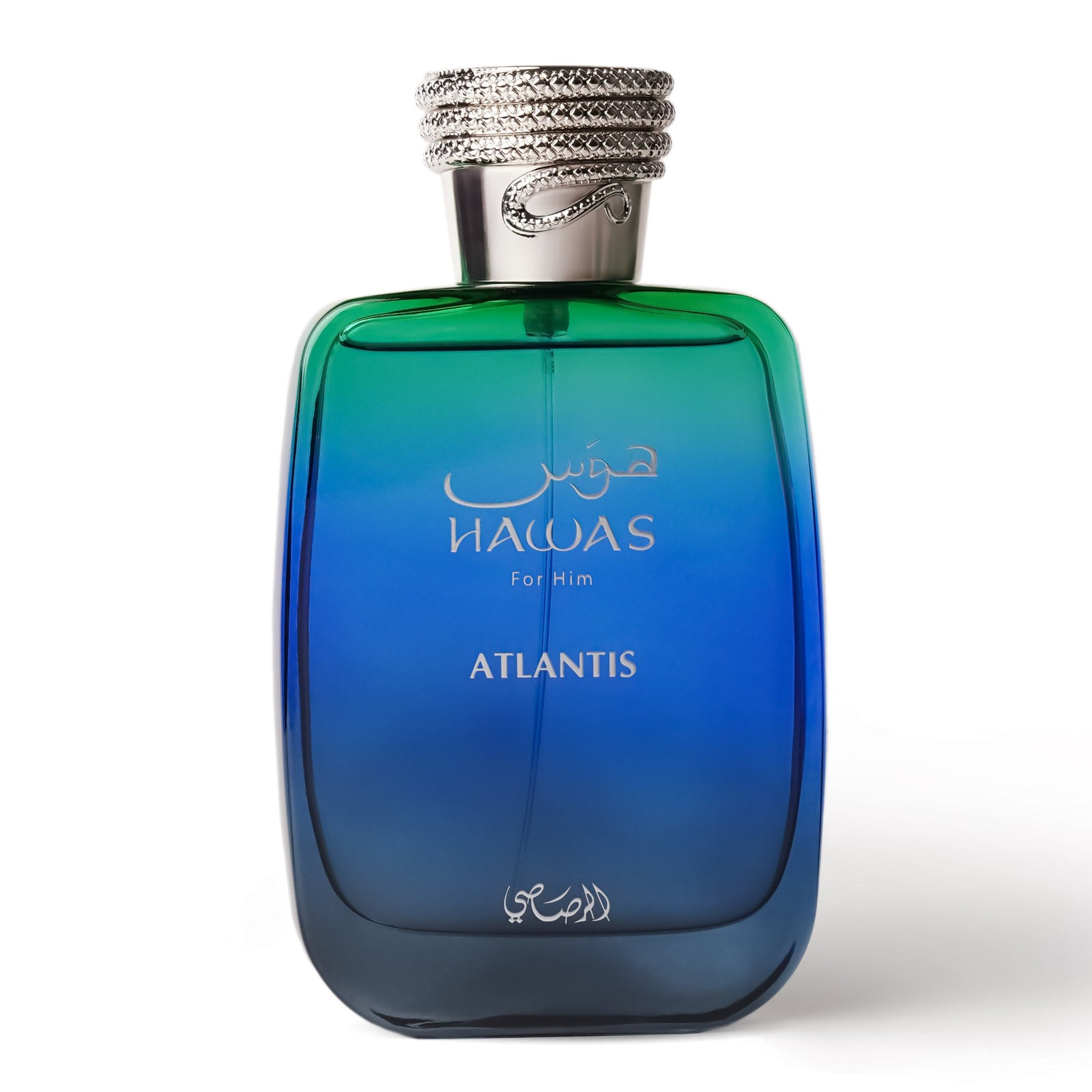 Rasasi Hawas Atlantis EDP 100 ml zili zaļš smaržu flakons