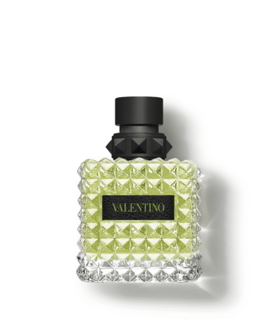 Valentino Donna Born In Roma Green Stravaganza Eau de Parfum 100 ml gaiši zaļš flakons ar zaļu uzrakstu