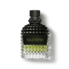 Valentino Uomo Born In Roma Green Stravaganza Eau de Toilette 100 ml zaļš rombveida flakons ar zaļu uzrakstu