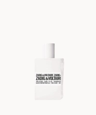 Zadig & Voltaire THIS IS HER! Eau de Parfum 30 ml, balts matēts flakons ar baltu etiķeti