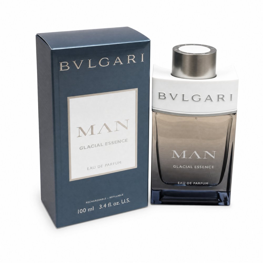 Bvlgari Man Glacial Essence EDP 100 ml Refillable – flakons ar iepakojumu