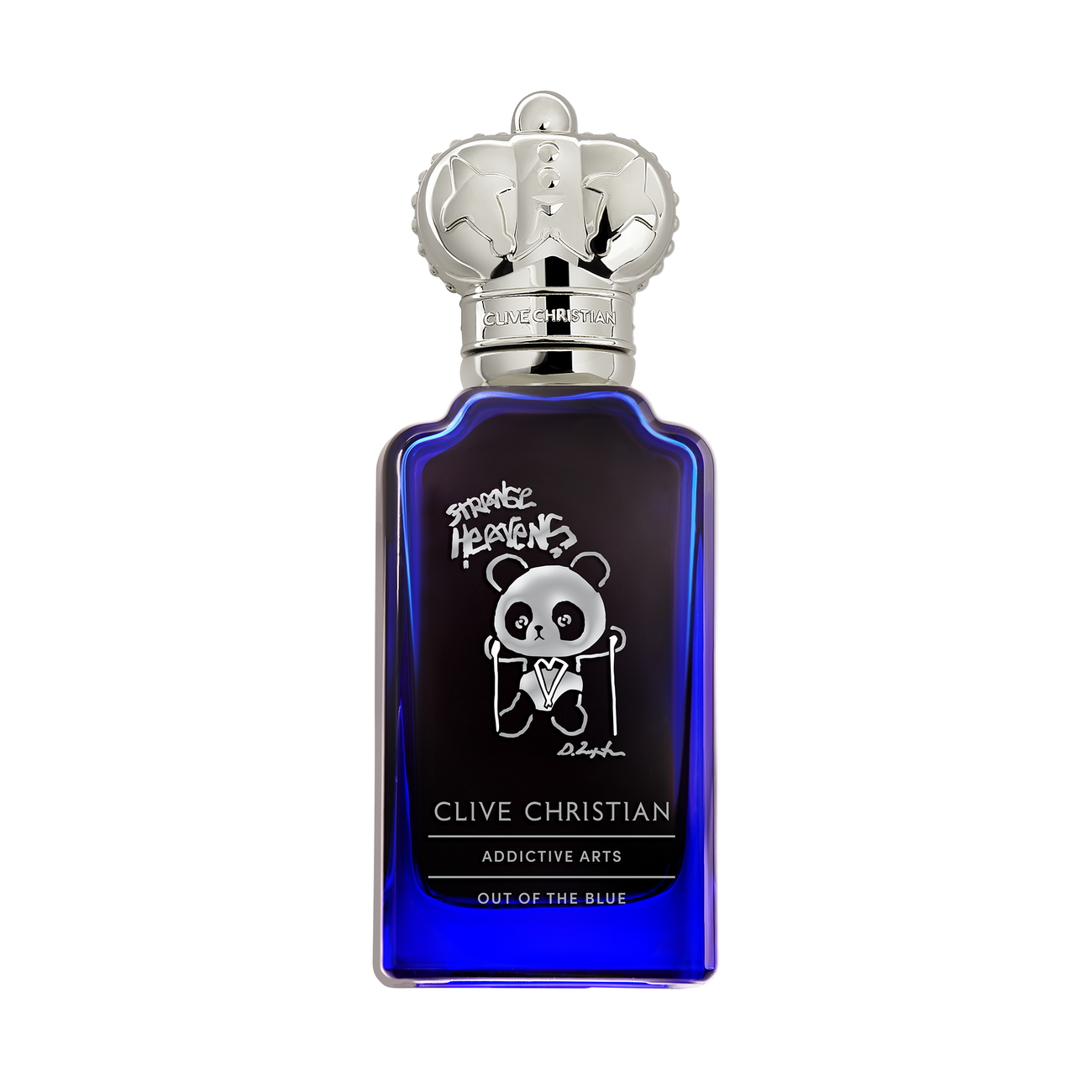 Clive Christian Strange Heavens Out Of The Blue Extrait de Parfum 50 ml zils flakons ar sudrabainu kroni