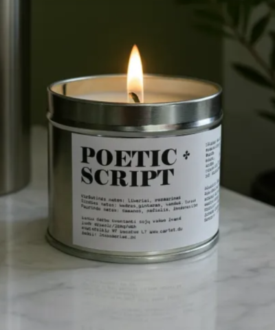 POETIC SCRIPT aromātiskā svece