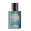 Eau de Moe ZAID Eau de Parfum 80 ml zaļgani zils flakons ar zeltainu ornamentu