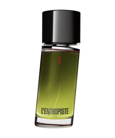 L'Entropiste Festin EDP 100 ml buteliukas su juodu dangteliu ir žaliu skysčiu ant balto fono