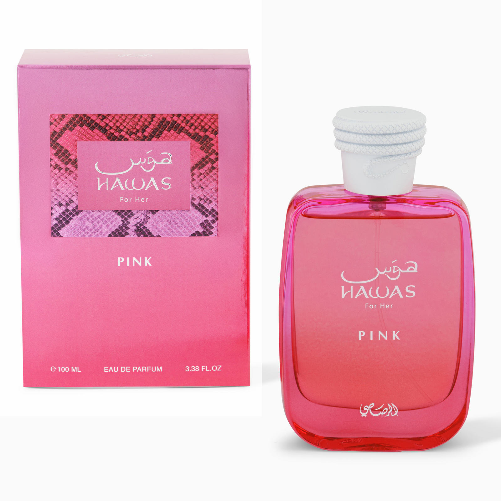Rasasi Hawas Pink EDP 100 ml rozā smaržu flakons