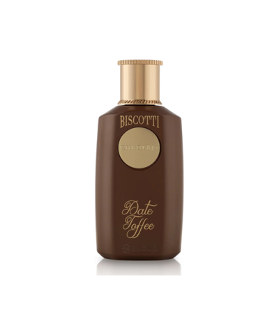 Khadlaj Biscotti Date Toffee 100 ml brūns flakons ar zeltainu vāciņu