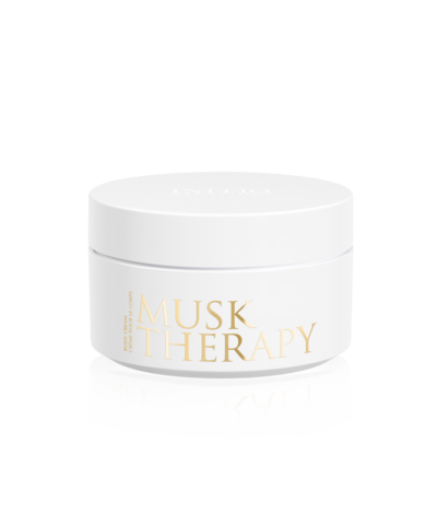 Initio Musk Therapy kūno kremas 200 ml baltas indelis su auksiniu užrašu