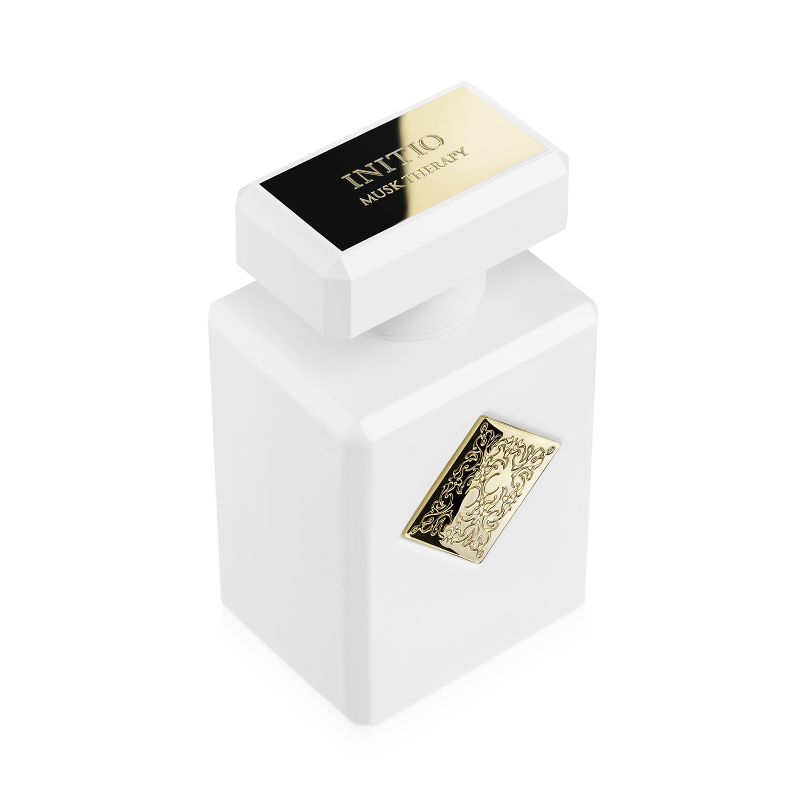 Initio Musk Therapy Eau de Parfum 90 ml balts flakons ar zeltainu plāksnīti