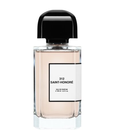 BDK Parfums 312 Saint-Honoré Eau de Parfum 100 ml, caurspīdīgs kvadrātveida flakons ar melnu vāciņu un baltu etiķeti