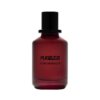Fugazzi Pomegranoudh Extrait 100 ml raudono stiklo buteliukas su juodu dangteliu ant balto fono