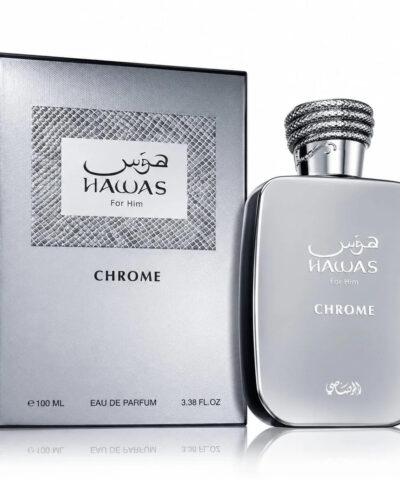 Rasasi Hawas Chrome EDP 100 ml sudrabains smaržu flakons