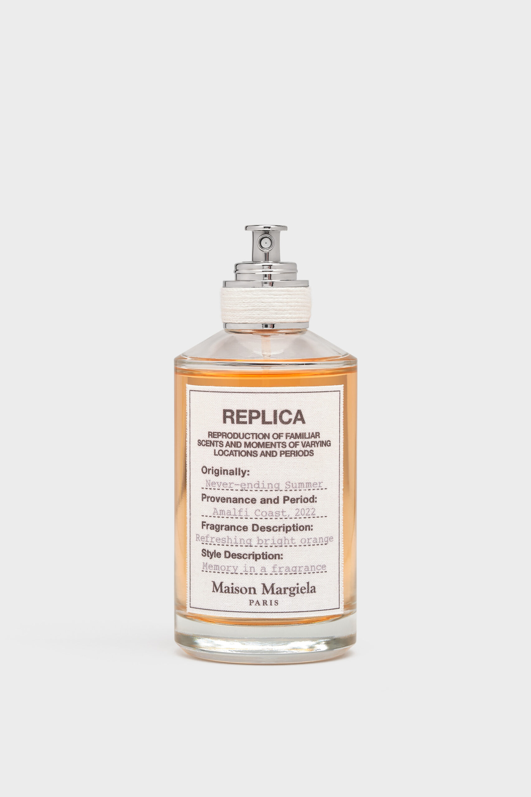 Maison Margiela Replica Never Ending Summer Eau de Toilette 100 ml flakons ar papīra etiķeti