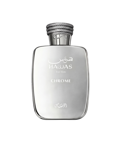 Rasasi Hawas Chrome EDP 100 ml sudrabains smaržu flakons