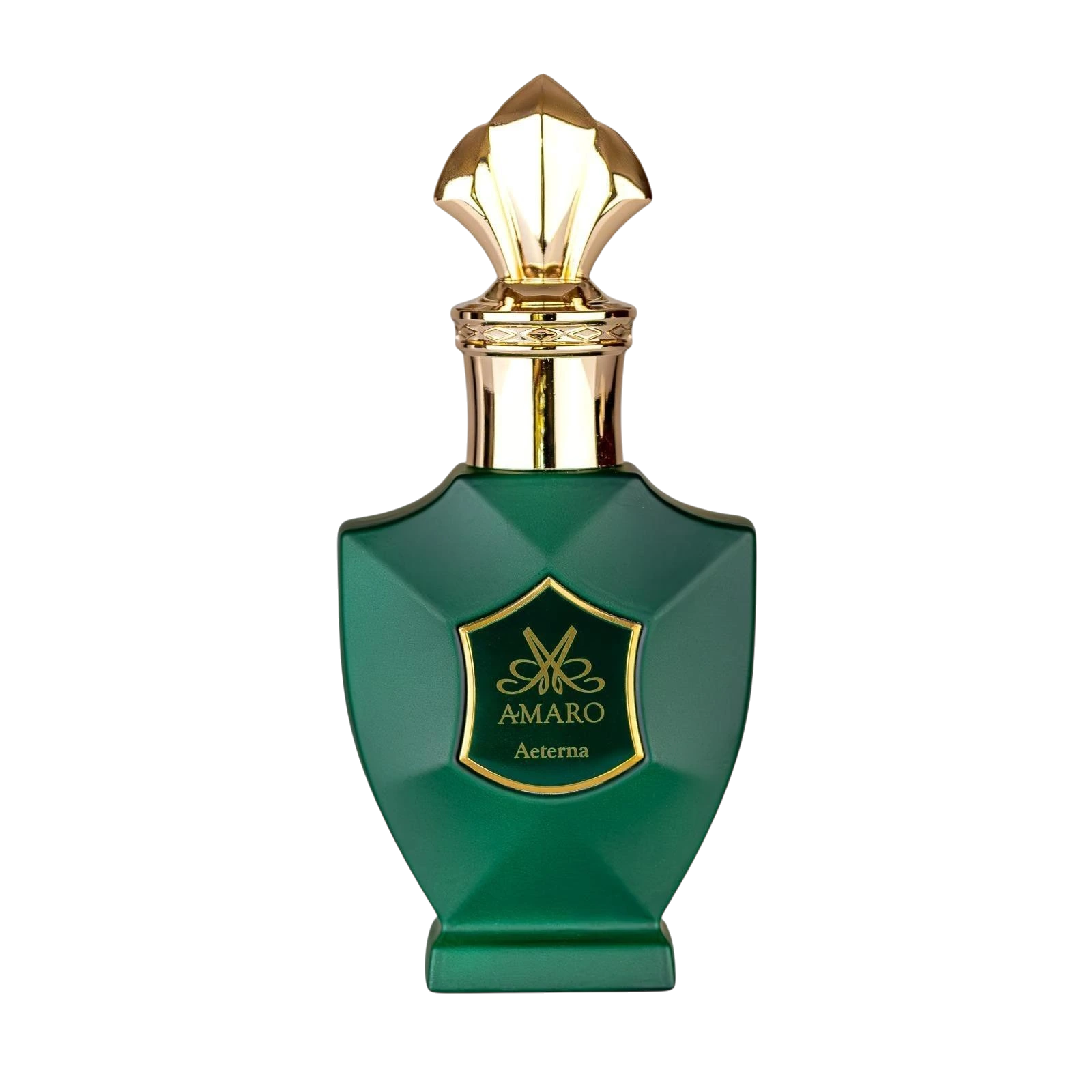 Amaro Aeterna Extrait de Parfum 50 ml tumši zaļš flakons ar zelta vāciņu