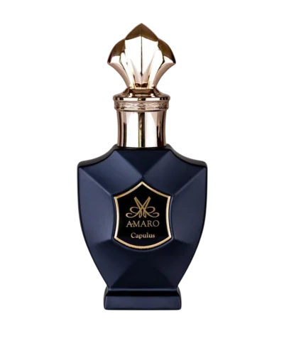 Amaro Capulus Extrait de Parfum 50 ml tumši zils flakons ar zelta vāciņu