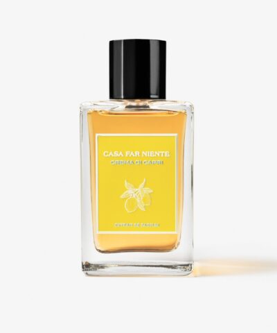 Casa Far Niente Crema Di Capri Extrait de Parfum 100 ml, skaidrus buteliukas su geltona etikete ir juodu dangteliu