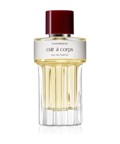 Chambre52 Cuir à Corps Eau de Parfum 100 ml, briaunuotas stikla flakons ar dzintara krāsas šķidrumu