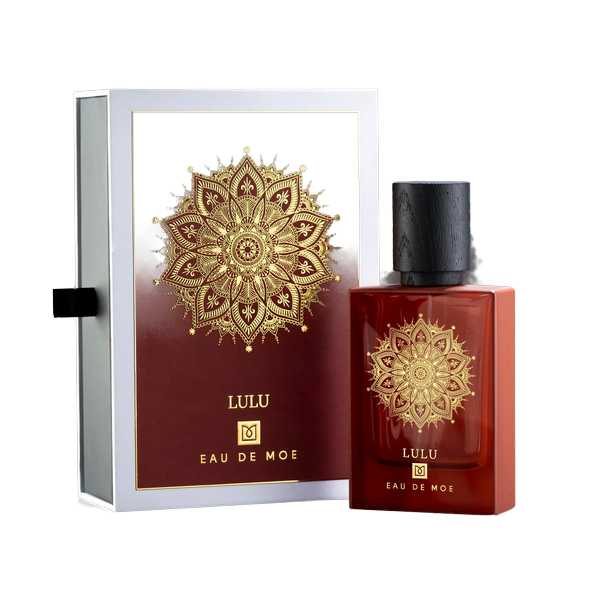 Eau de Moe LULU Eau de Parfum 80 ml raudonas flakons ar bordo kastīti
