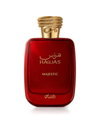 Rasasi Hawas Majestic EDP 100 ml sarkans flakons ar zelta vāciņu