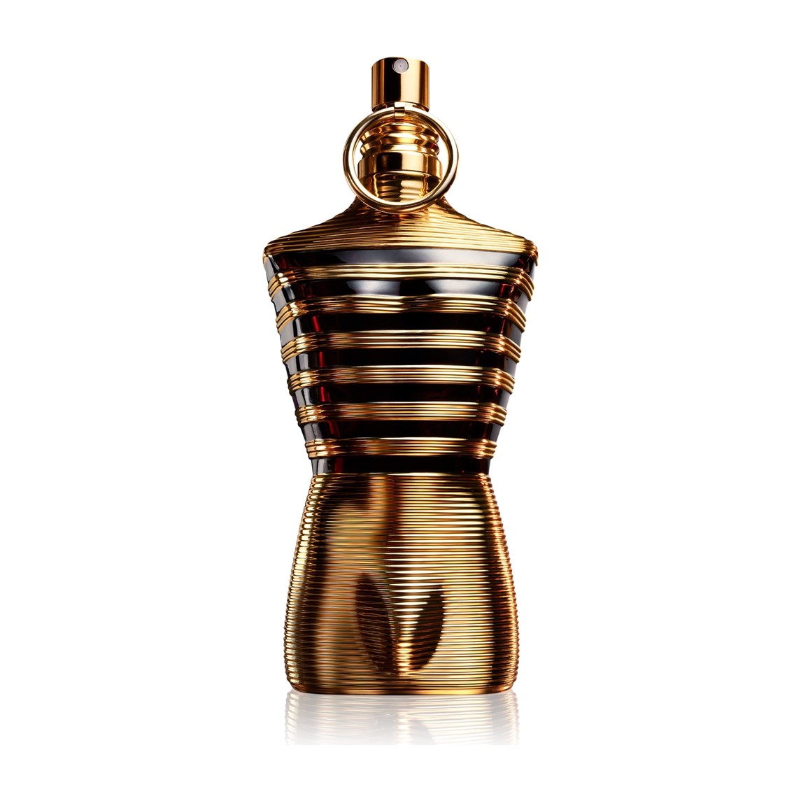 Jean Paul Gaultier Le Male Elixir Parfum 75 ml auksinis torso formos flakonas su juodomis dryžėmis