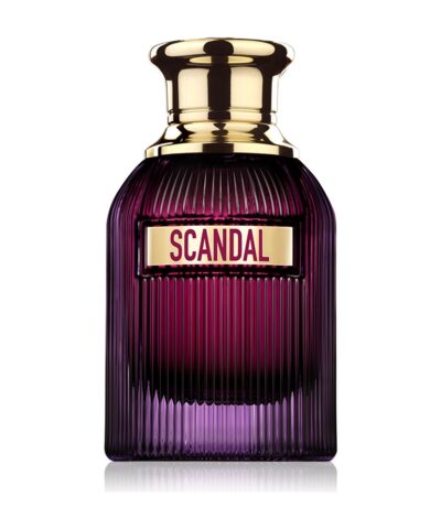 Jean Paul Gaultier Scandal Intense EDP 30 ml tamsiai violetinis rievėtas flakonas su auksiniu dangteliu