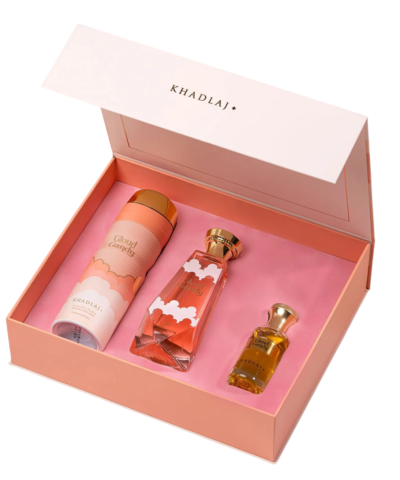 Komplekts Khadlaj: Cloud Candy Perfume extract 100 ml + Cloud Candy Deodorant spray 200 ml + Cloud Candy Perfume oil 25 ml