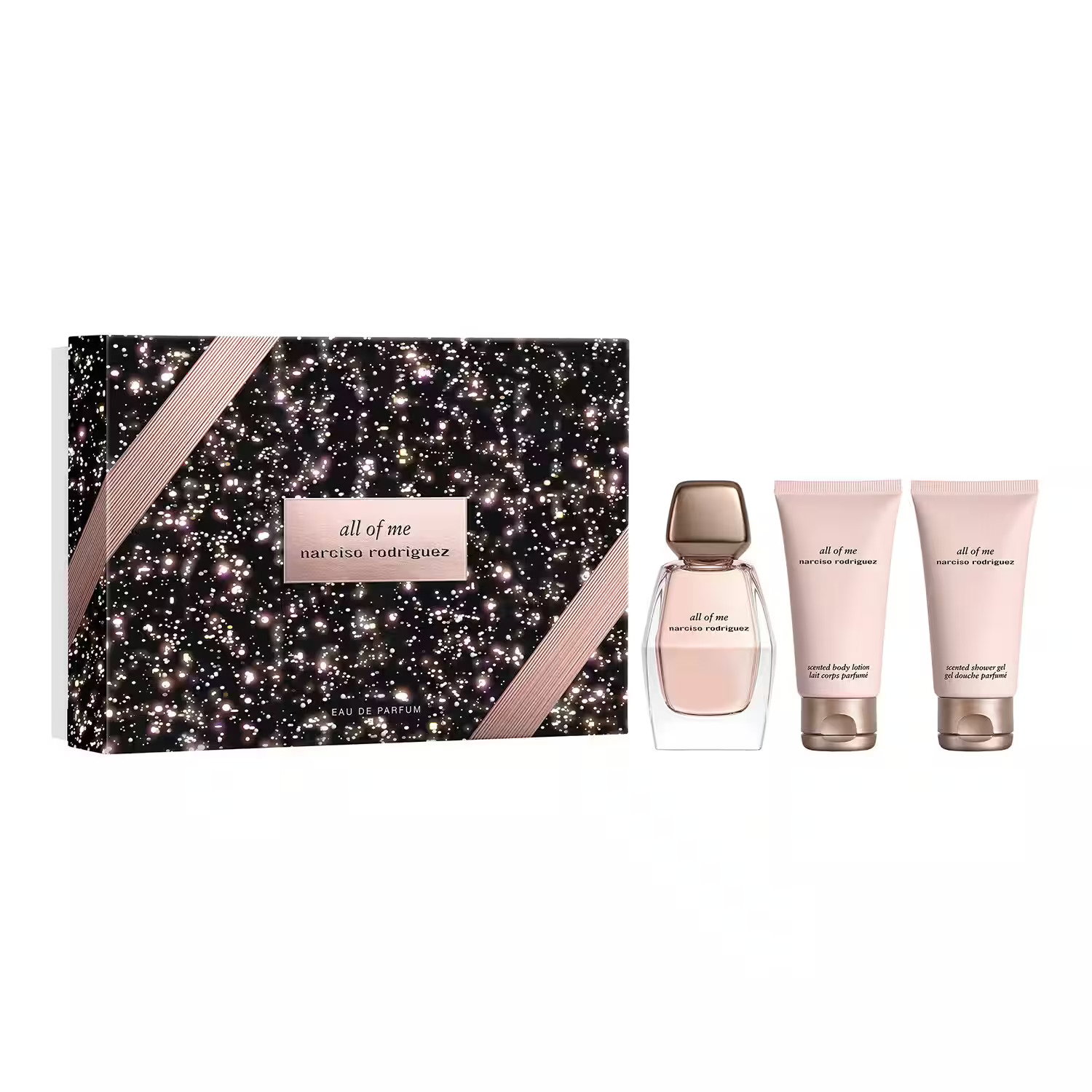 Komplekts Narciso Rodriguez: All Of Me EDP 50 ml + All Of Me Hydrating Body Lotion 50 ml + All Of Me Cleansing Shower Gel All Over The Body For All Skin Types 50 ml