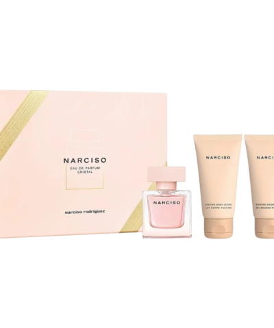 Komplekts Narciso Rodriguez: Cristal EDP 50 ml + Cristal Hydrating Body Lotion 50 ml + Cristal Cleansing Shower Gel All Over The Body For All Skin Types 50 ml