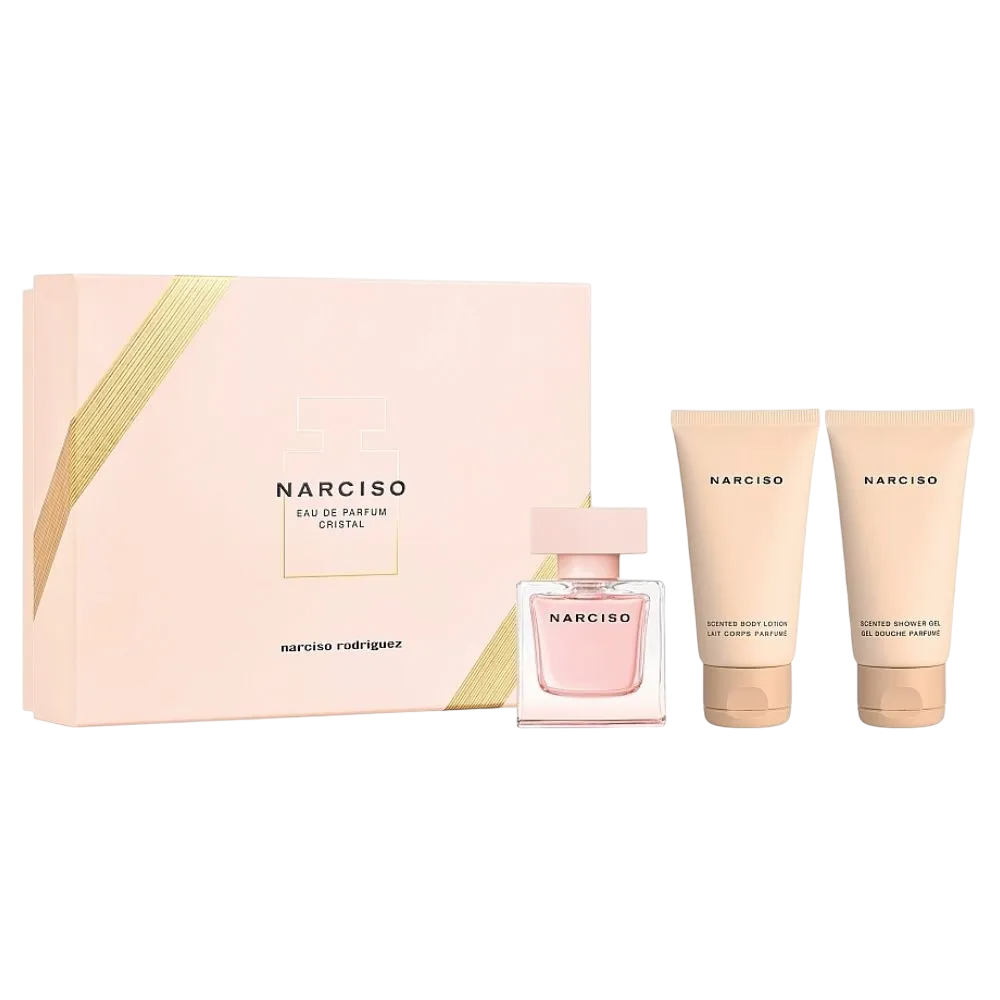 Komplekts Narciso Rodriguez: Cristal EDP 50 ml + Cristal Hydrating Body Lotion 50 ml + Cristal Cleansing Shower Gel All Over The Body For All Skin Types 50 ml