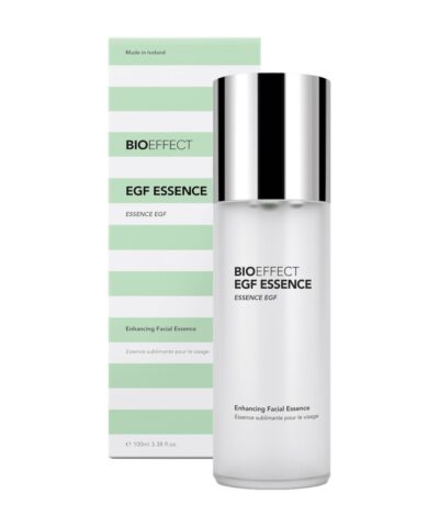 BIOEFFECT EGF Essence 100 ml buteliukas priešais dėžutę