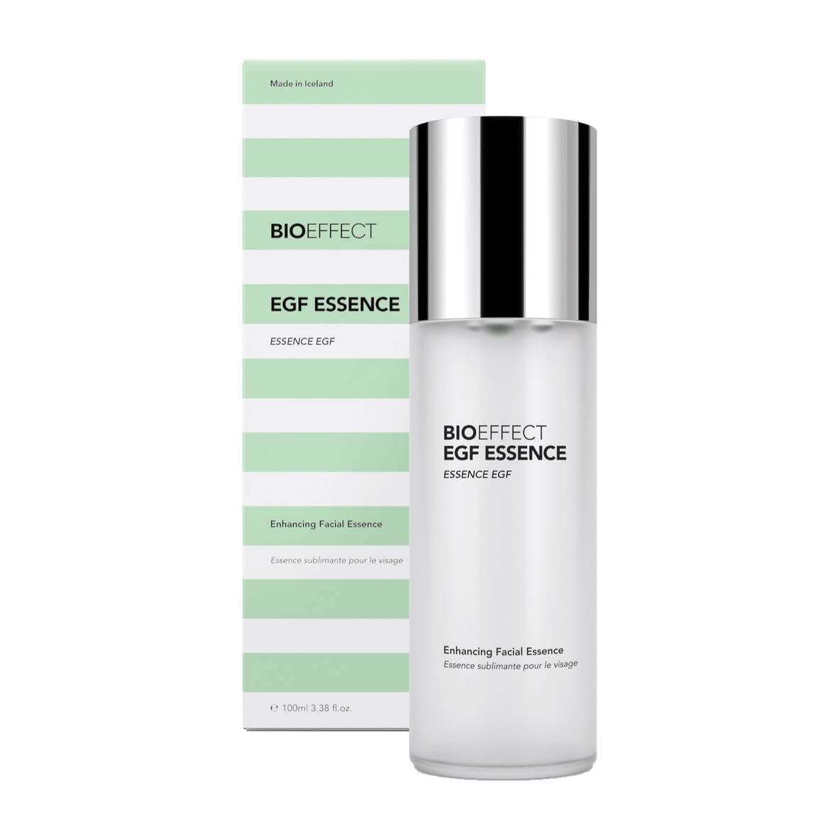 BIOEFFECT EGF Essence 100 ml buteliukas priešais dėžutę