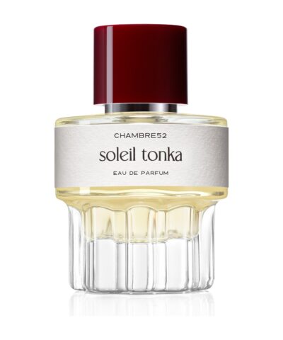 Chambre52 Soleil Tonka Eau de Parfum 52 ml, briaunuotas stikla flakons ar tumši sarkanu vāciņu
