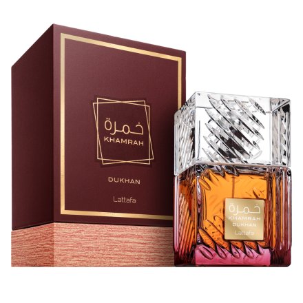Lattafa Khamrah Dukhan EDP 100 ml kvepalų buteliukas, kitas rakursas