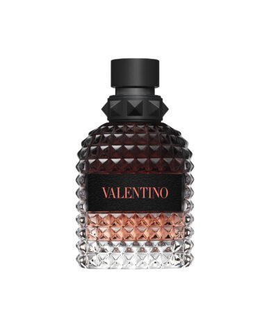 Valentino Uomo Born In Roma Coral Fantasy Eau de Toilette 50 ml koraļļu krāsas rombveida flakons