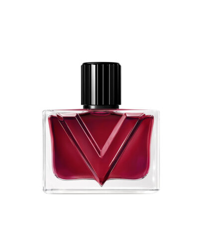 Valentino Vendetta Donna Eau de Parfum 50 ml taisnstūrveida caurspīdīga stikla flakons ar sarkanu V formu