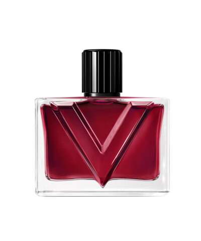 Valentino Vendetta Donna Eau de Parfum 90 ml taisnstūrveida caurspīdīga stikla flakons ar sarkanu V formu